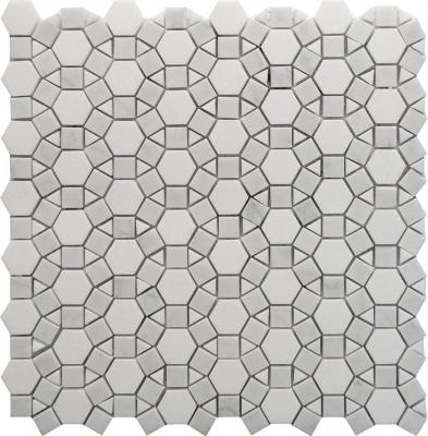 Thassos White marble mosaic tile