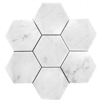 Carrara White Hexagon Natural Stone Marble Mosaic Tile for Wall or Floor
