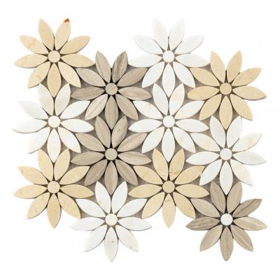 Factory Supply Mixed Color Customized Flower Pattern Mosaic Tile
